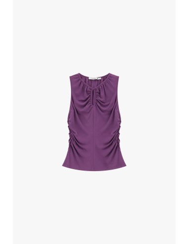 Top Sem Mangas Com Franzidos Laterais Please