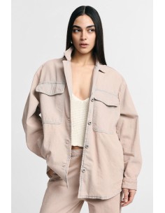 Casaco-camisa corte regular com bolsos aplicados frontais Please