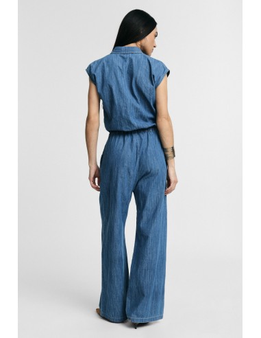 Macacão longo com cordão e botões frontais Please