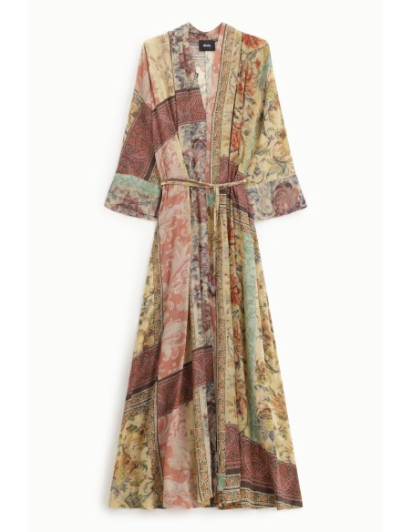 Vestido Longo com Estampa Fantasia Dixie