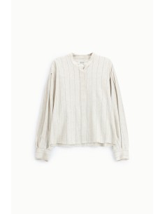 Camicia A Righe Con Maniche Lunghe E Colletto Stondato Dixie - Vest... 2