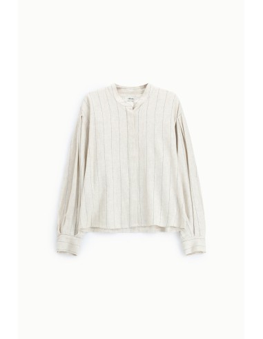 Camicia A Righe Con Maniche Lunghe E Colletto Stondato Dixie - Vest...