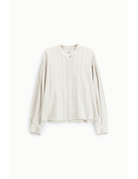 Camicia A Righe Con Maniche Lunghe E Colletto Stondato Dixie - Vest...
