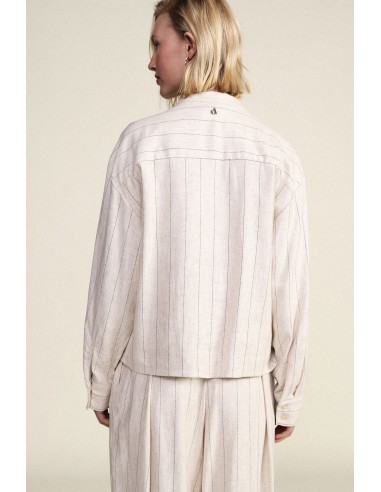 Camicia A Righe Con Maniche Lunghe E Colletto Stondato Dixie - Vest...