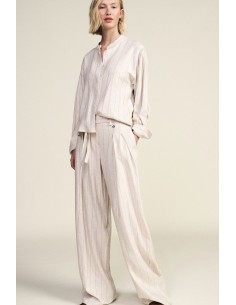 Pantaloni Palazzo A Righe Con Cintura Annodata Dixie - Vestiti Firm...