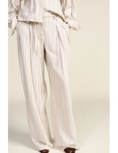 Pantaloni Palazzo A Righe Con Cintura Annodata Dixie - Vestiti Firm...