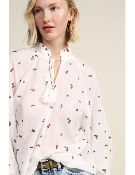 Camisa Ampla com Estampado Floral e Mangas Compridas Dixie