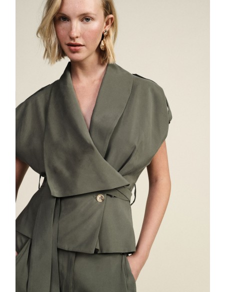 Giacca Smanicata Con Cintura E Spalle Strutturate Dixie - Vestiti F...