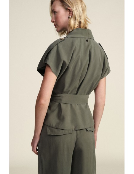 Giacca Smanicata Con Cintura E Spalle Strutturate Dixie - Vestiti F...