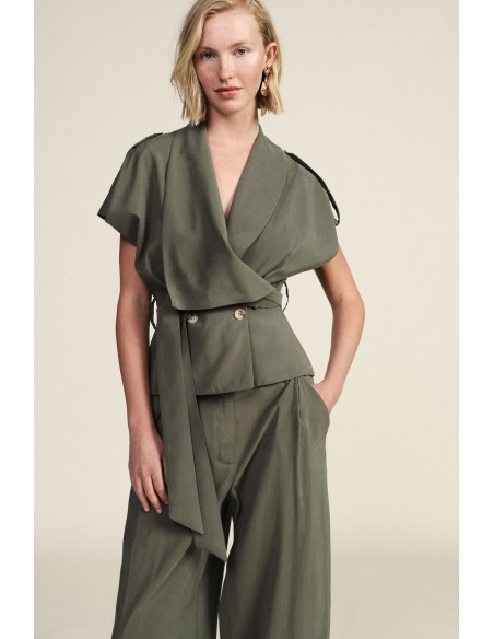 Giacca Smanicata Con Cintura E Spalle Strutturate Dixie - Vestiti F...