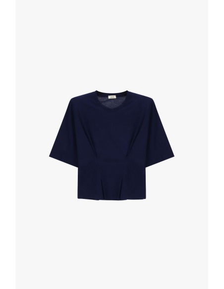 T-Shirt com mangas largas e pregas frontais Dixie