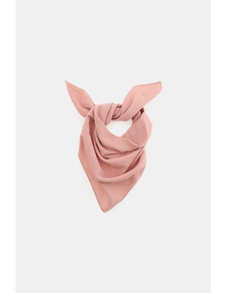 Foulard quadrado liso com bainha simples, por favor