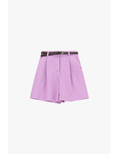 Shorts corte regular com pinças e cintura Please