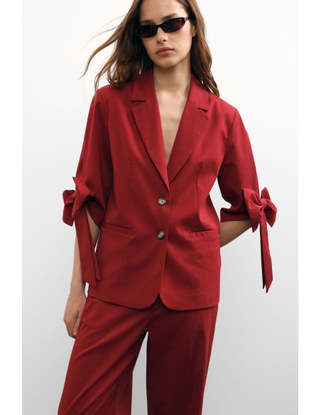 Blazer com mangas em laço e fecho de dois botões Please