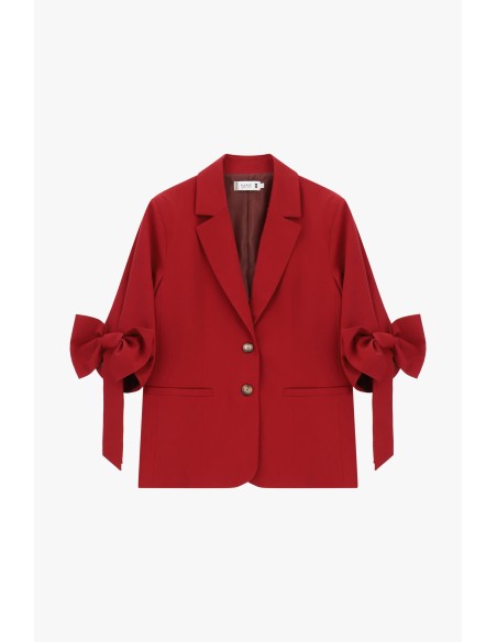 Blazer Com Mangas Com Laço E Fecho De Dois Botões Please