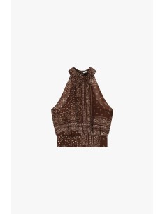Top Estampado Bandana com Decote Americano Please 2