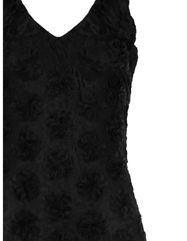 Vestido Longo Corte Sereia Coberto de Rosas em Tule com Relevo Rinascimento