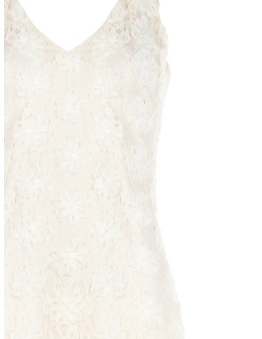 Vestido longo de corte sereia coberto de rosas em tule em relevo Rinascimento