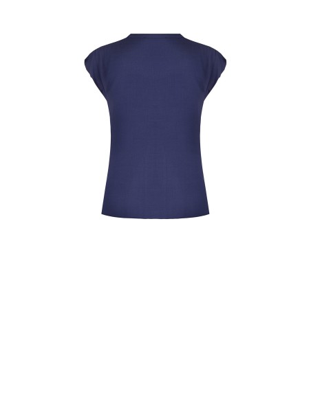 Camisa ampla e fluida em viscose com decote em V Rinascimento