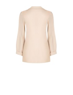 Blazer em mistura de viscose com broche coral sem ombreiras Rinascimento 2