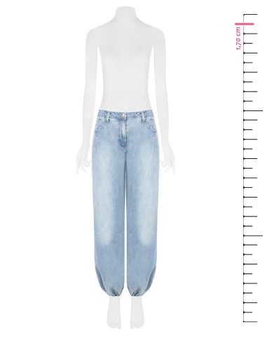 Jeans Balão Lavagem Clara Rinascimento