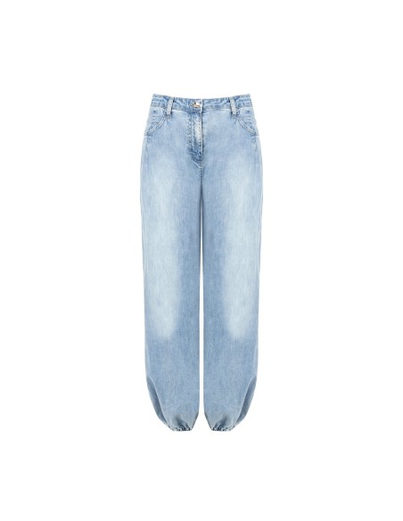 Jeans Balão Lavagem Clara Rinascimento