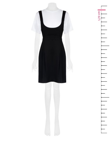 Vestido Curto Rodado Com T-Shirt Integrada Rinascimento