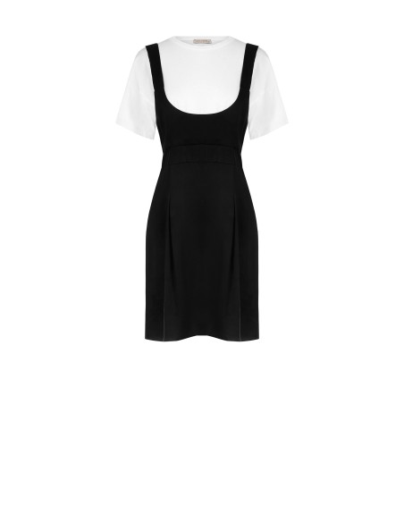 Vestido curto com saia rodada e t-shirt integrada Rinascimento