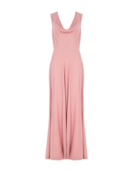 Vestido Longo Glitter com Decote nas Costas Rinascimento
