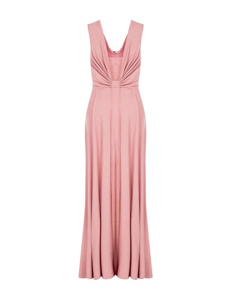 Vestido Longo com Glitter e Decote nas Costas Rinascimento