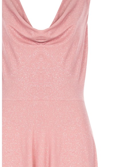 Vestido Longo com Glitter e Decote nas Costas Rinascimento