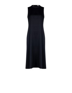 Vestido Midi Trapézio em Cetim com Laço nas Costas Rinascimento