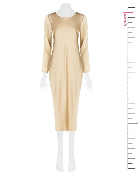 Vestido Midi em Cetim com Decote em Argola nas Costas Rinascimento