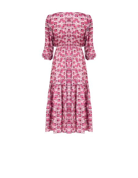 Vestido Longo Estampado com Top Cruzado Rinascimento