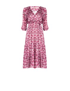 Vestido Longo Estampado Com Top Cruzado Rinascimento