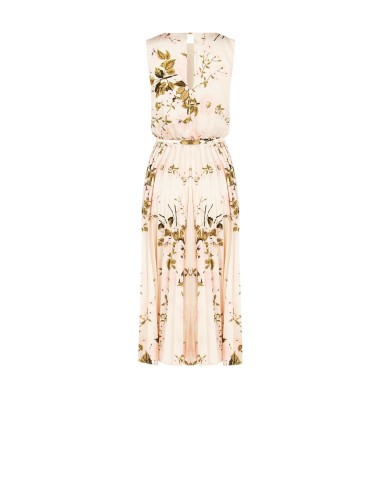 Vestido até ao joelho em cetim com cinto fino e rígido a condizer Rinascimento
