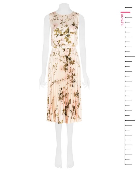 Vestido Até Ao Joelho Em Cetim Com Cinto Rígido Fino Coordenado Rinascimento
