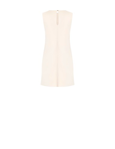 Vestido Curto com Corte Trapézio em Tecido Técnico com Decorações Jóia Rinascimento