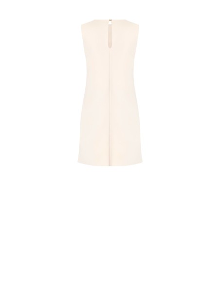 Vestido Curto com Corte Trapézio em Tecido Técnico com Decorações Jóia Rinascimento