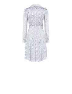 Vestido chemisier com saia rodada e pregas em viscose Rinascimento 2