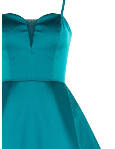 Vestido curto de baile estilo balão em cetim com bojo Rinascimento