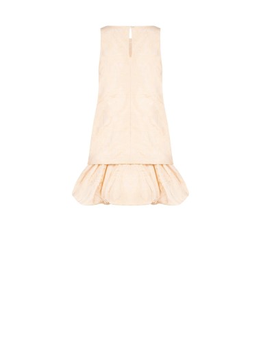 Vestido curto em corte trapézio em cetim jacquard Rinascimento