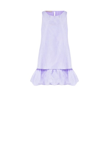 Vestido Curto em Corte Trapézio em Cetim Jacquard Rinascimento