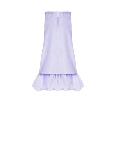 Vestido curto com corte trapézio em cetim jacquard Rinascimento