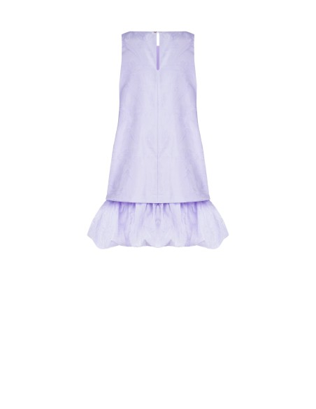 Vestido curto com corte trapézio em cetim jacquard Rinascimento