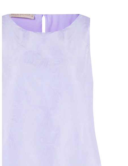 Vestido curto trapézio em cetim jacquard Rinascimento