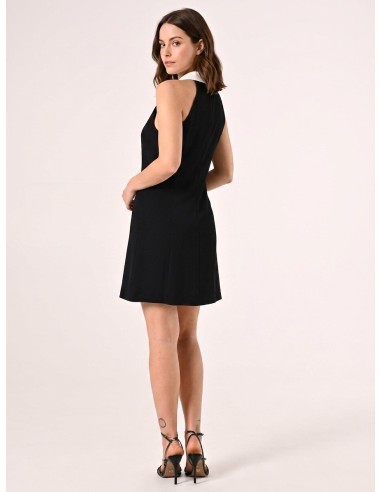 Vestido curto com corte trapézio em tecido fluido Rinascimento