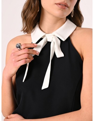 Vestido curto de corte trapézio em tecido fluido Rinascimento