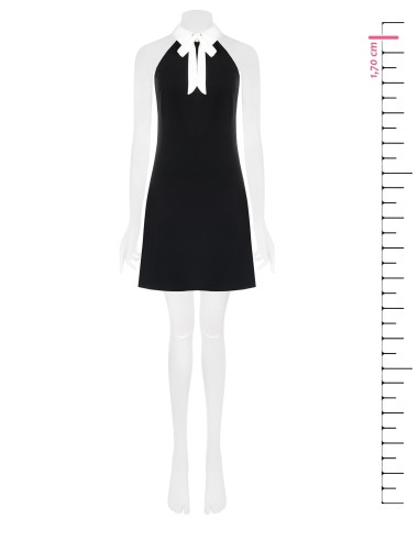 Vestido curto evasê em tecido fluido Rinascimento