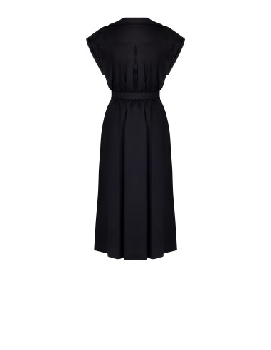 Vestido chemisier midi em algodão e nylon com decote em V e cinto coordenado Rinascimento